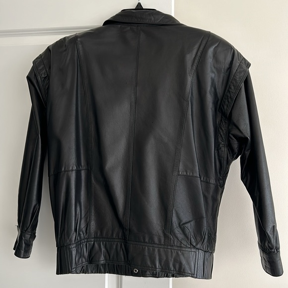 Vintage Georgetown Leather Design Black Jacket. Size 7/8 - Picture 2 of 16